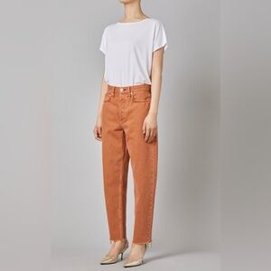Rag & Bone Copper Brown Raw Edge Baggy Jeans